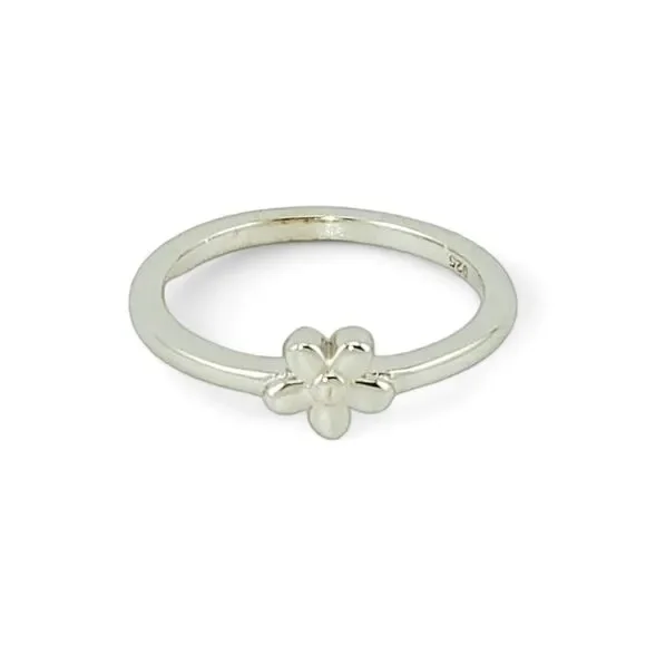 Sterling Silver 925 Baby Flower Ring - Picture 2 of 4